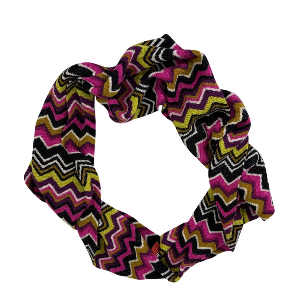 Missoni for Target infinity chevron scarf, wool blend, cozy, colorful, classic,